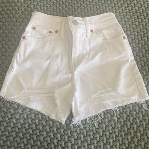 Levi’s white 23 shorts